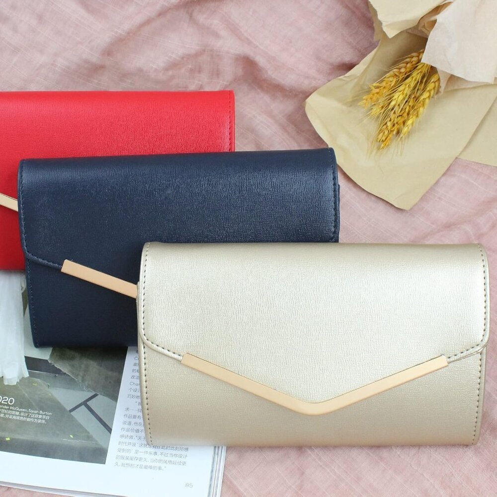 Multi-Functional Gold Clutch - Compact Evening Pu… - image 6